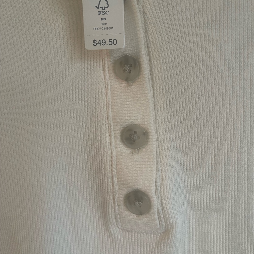 Madewell Long-Sleeve Ribbed Henley Tee - Picture 8 of 13